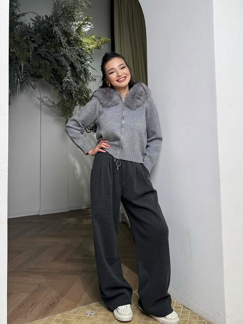 Seame - Alison faux fur Jacket Black S