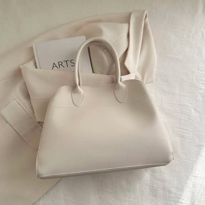 SEAME - Ariah Large - Capacity Retro Tote Bag - Stylish, Durable & Versatile Design White Regular