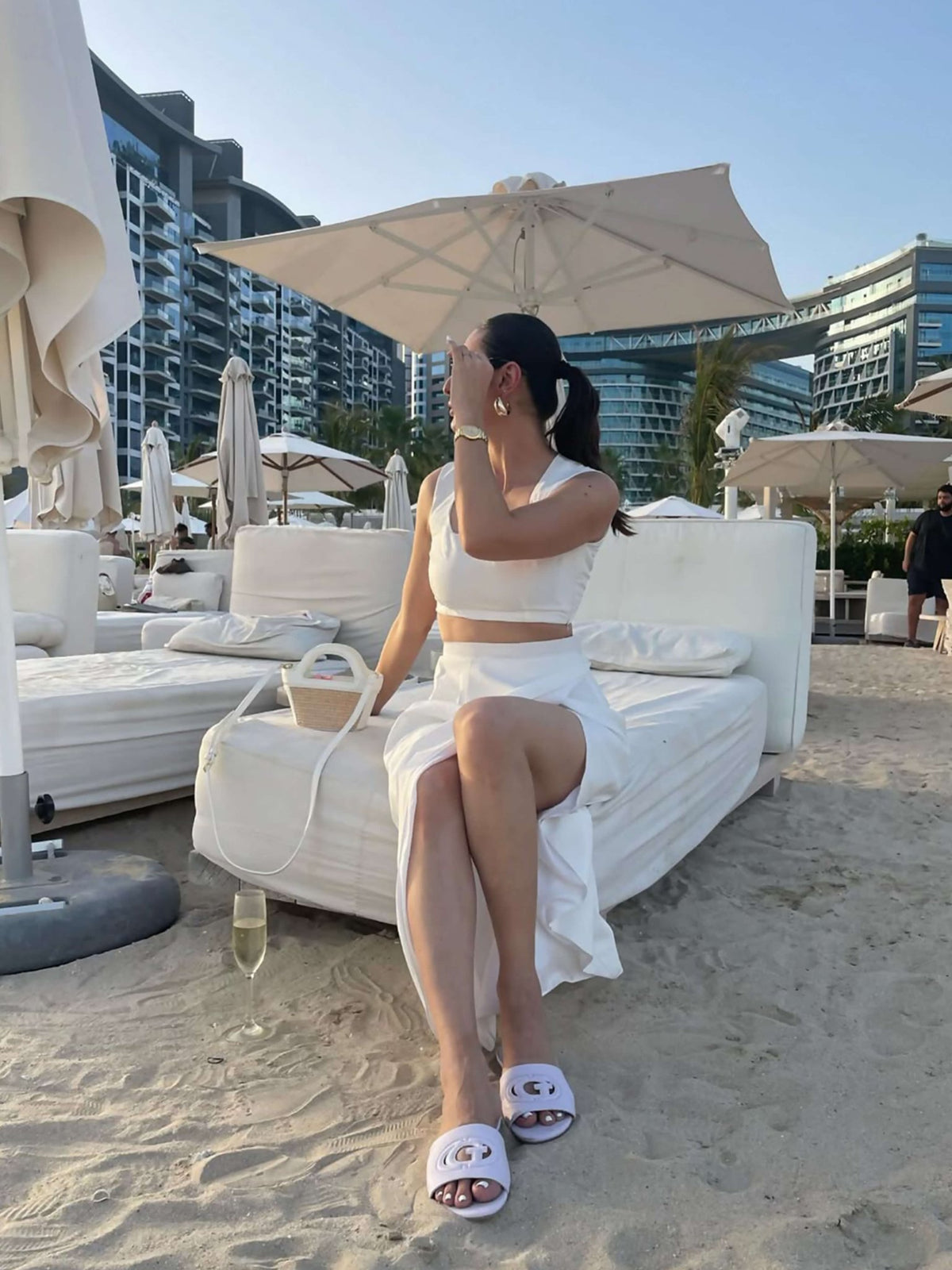 Seame - Astrid Woven Bag with Handle White Regular