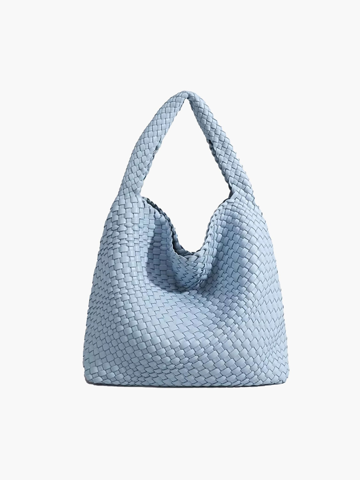 Seame - Cara Woven Shopper Bag Medium Pastel Blue Medium