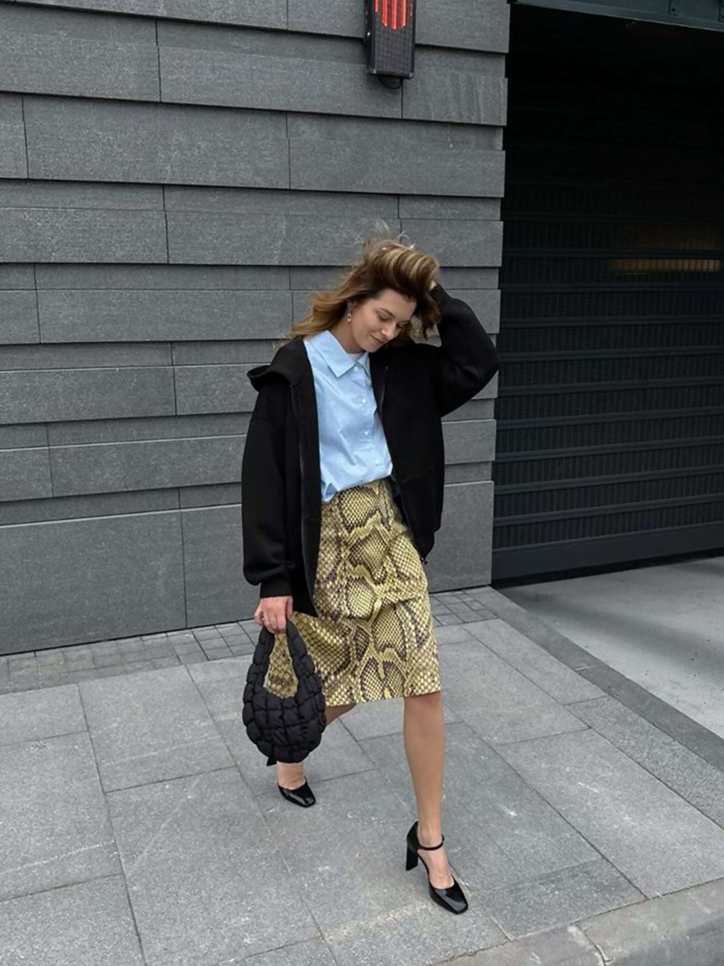 SEAME - Cloudy Puffer Bag Black Regular