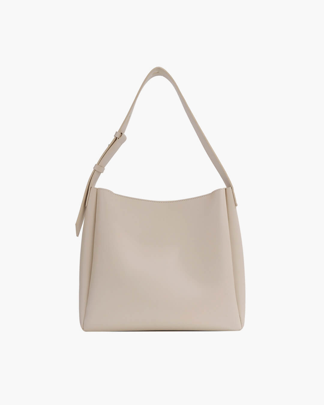 SEAME - Cynthia Vegan Leather Shopper Bag Beige Regular