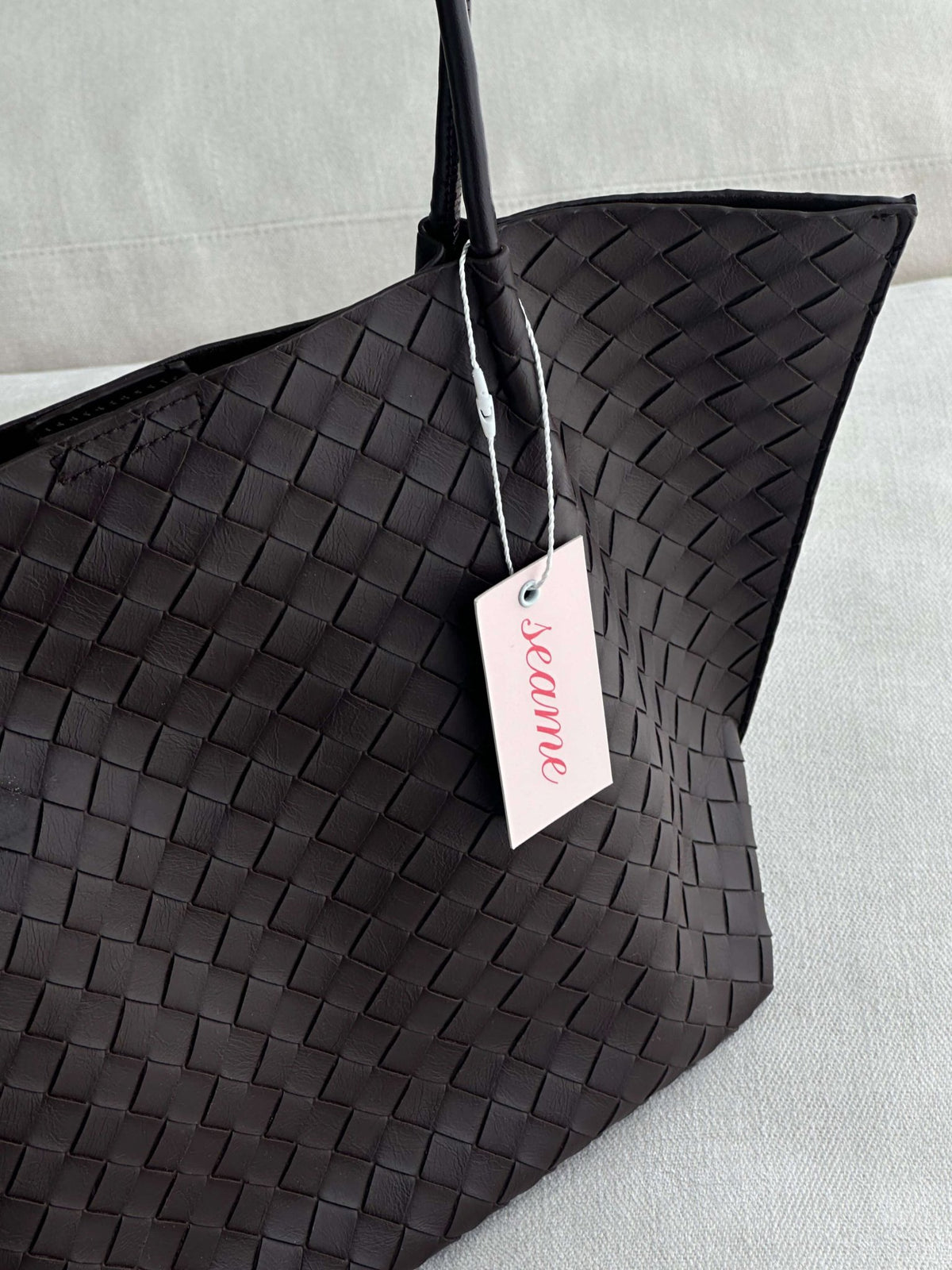 SEAME - Diana Woven Tote Bag Black Regular