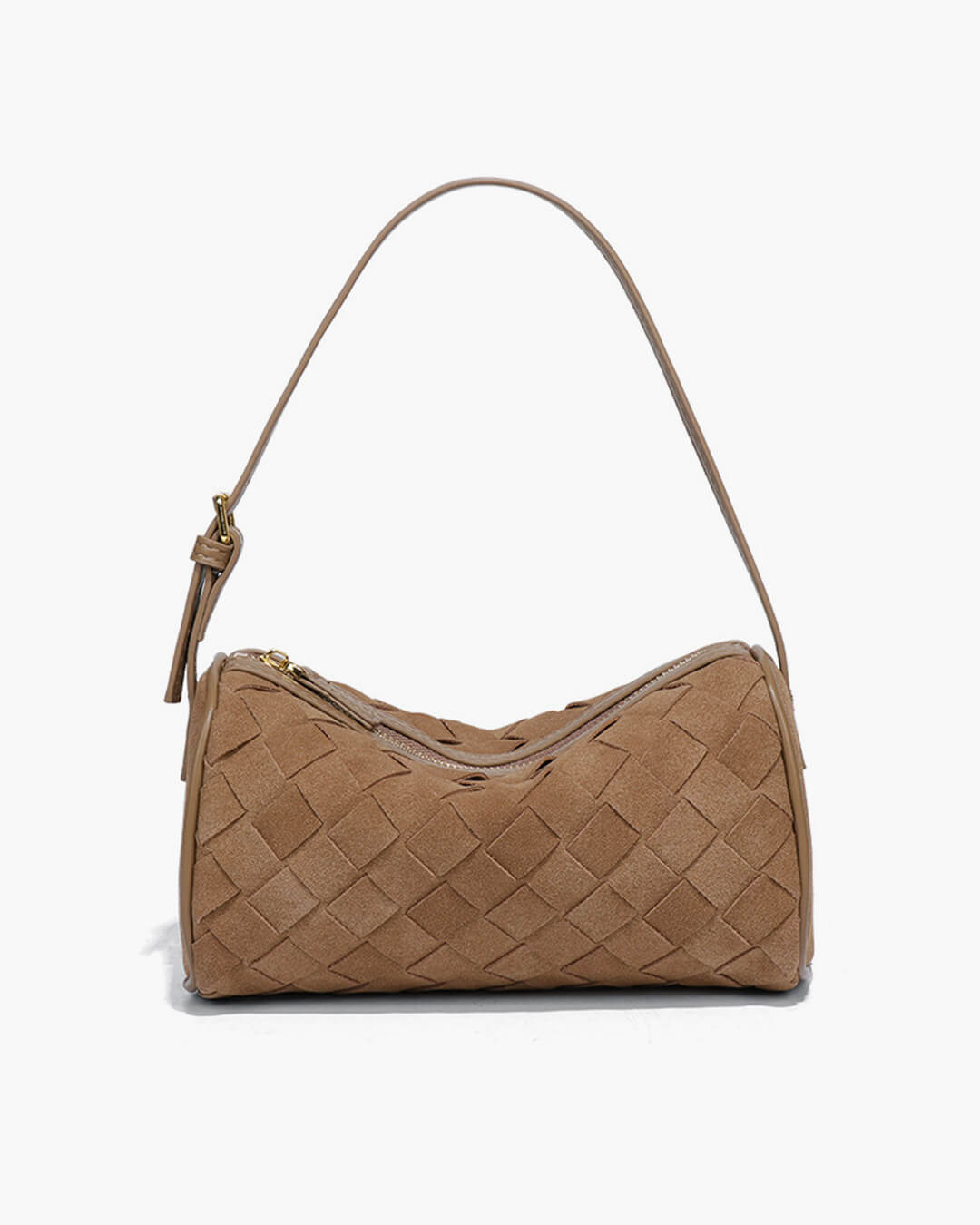 SEAME - Eva Woven Suede Bag Light Brown Regular