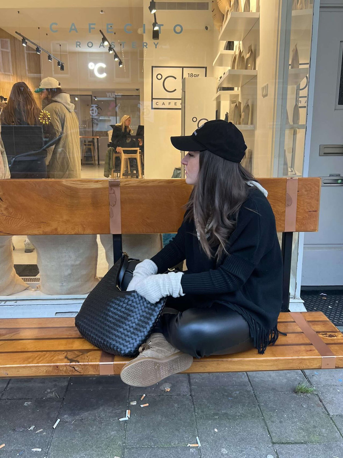 SEAME - Helen Woven Tote Bag Beige Regular