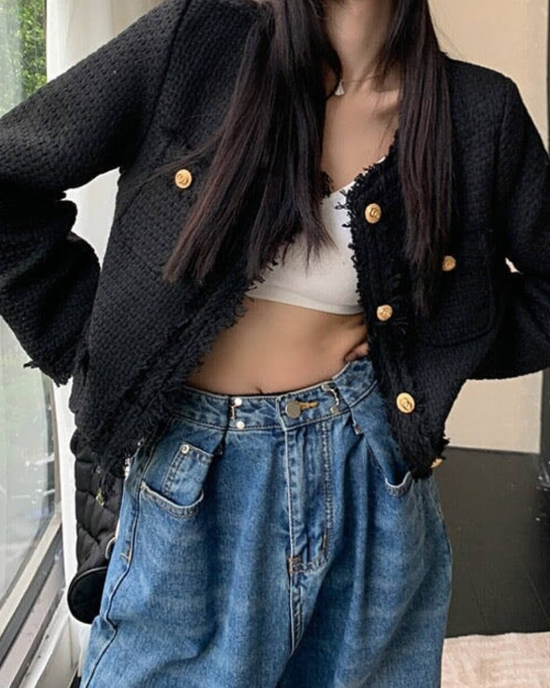 SEAME - Helena Vintage Jacket Black L