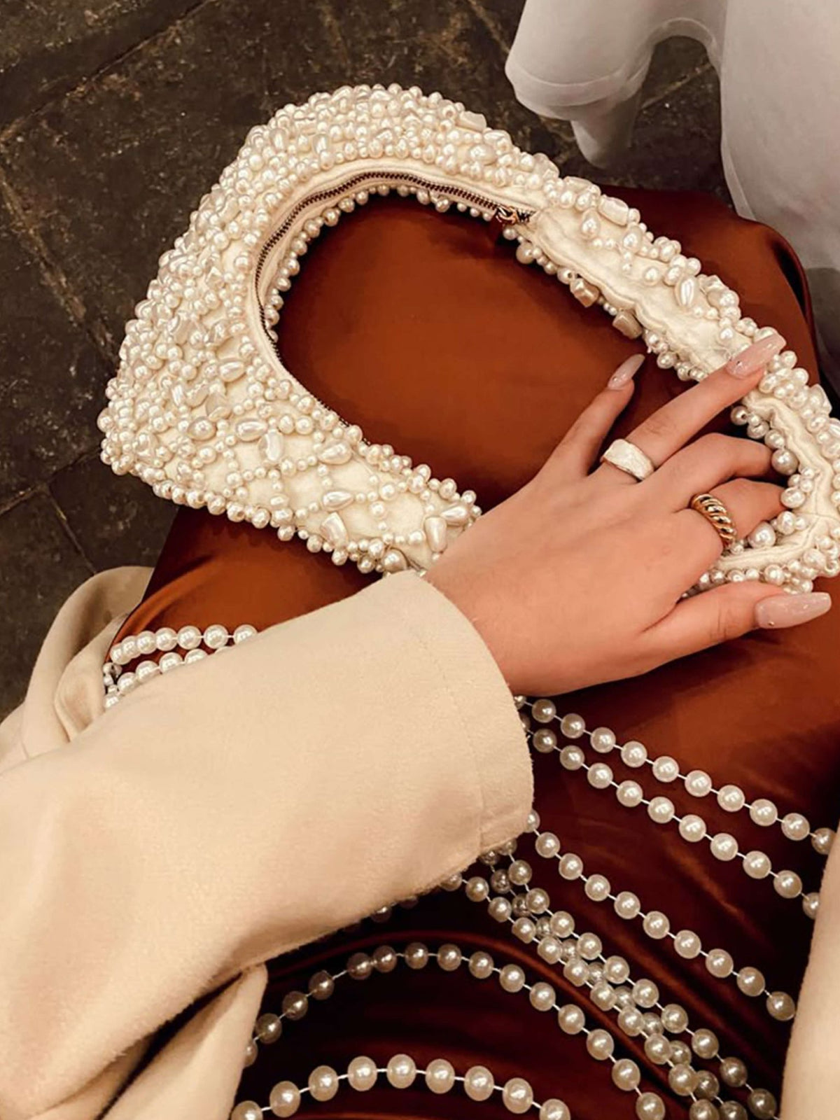 Seame - Isa Pearl Bag White Regular