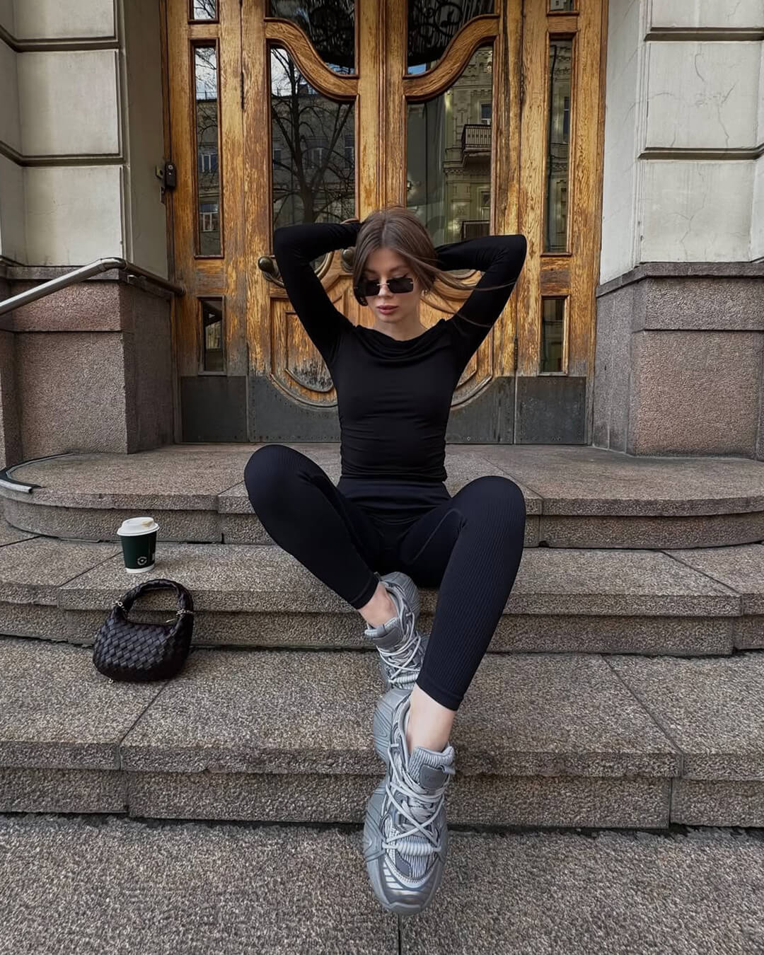 SEAME - Jessy Woven Hobo Mini Bag Black Regular