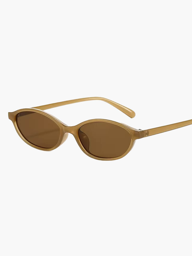 Seame - Kathy Oval Sunglasses Light Brown