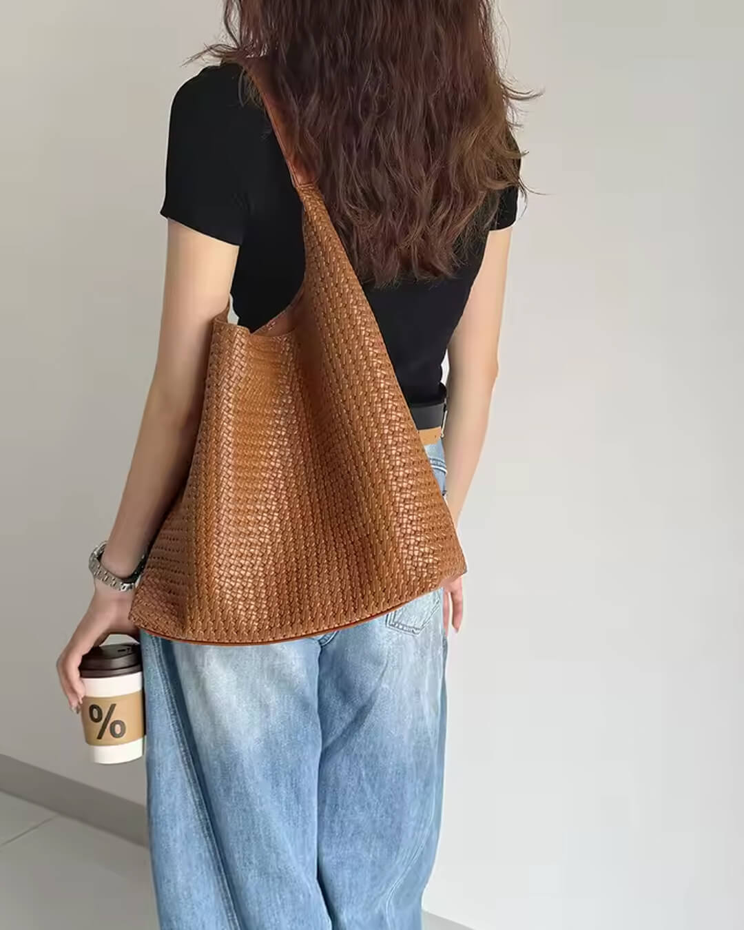 SEAME - Lena Vegan Leather Tote Bag Black Regular