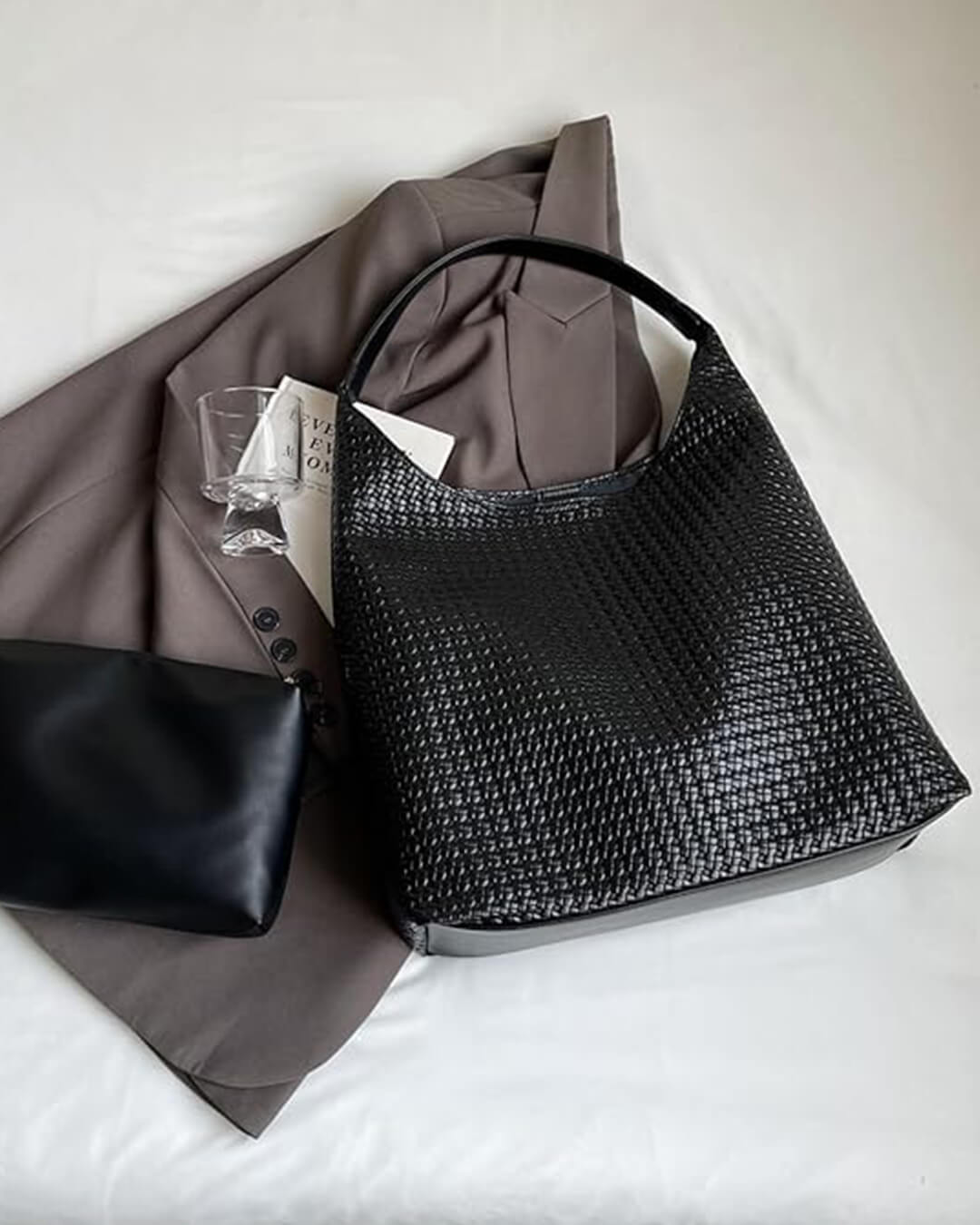 SEAME - Lena Vegan Leather Tote Bag Black Regular