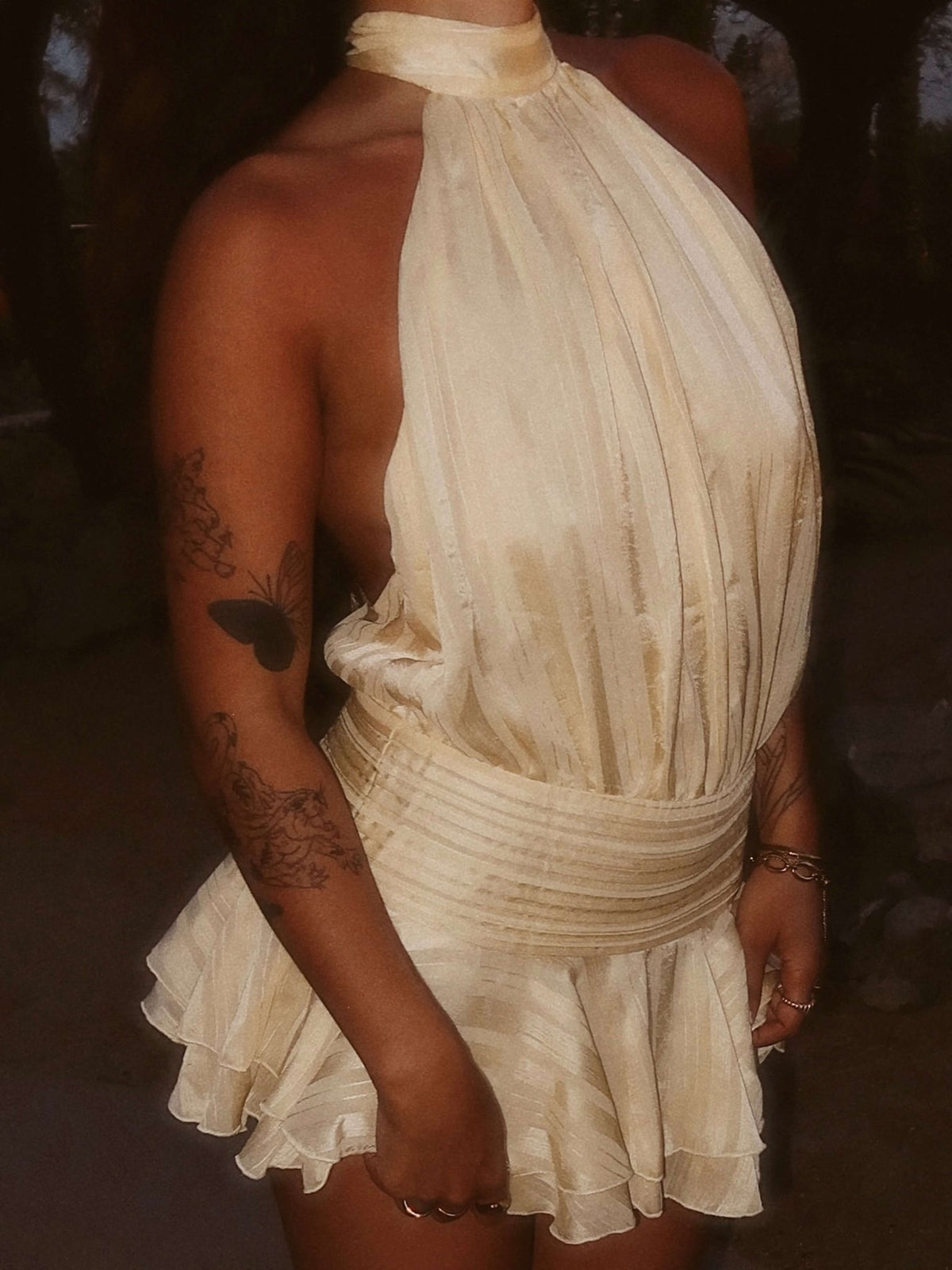 Seame - Loren Mini Dress Apricot S