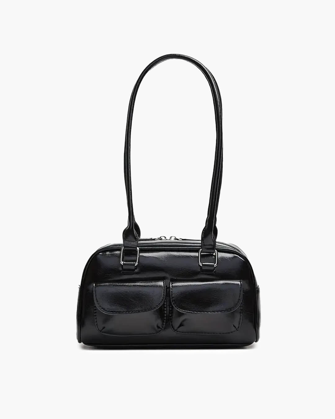 SEAME - Maelle Vegan Leather Pocket Bag Black Regular