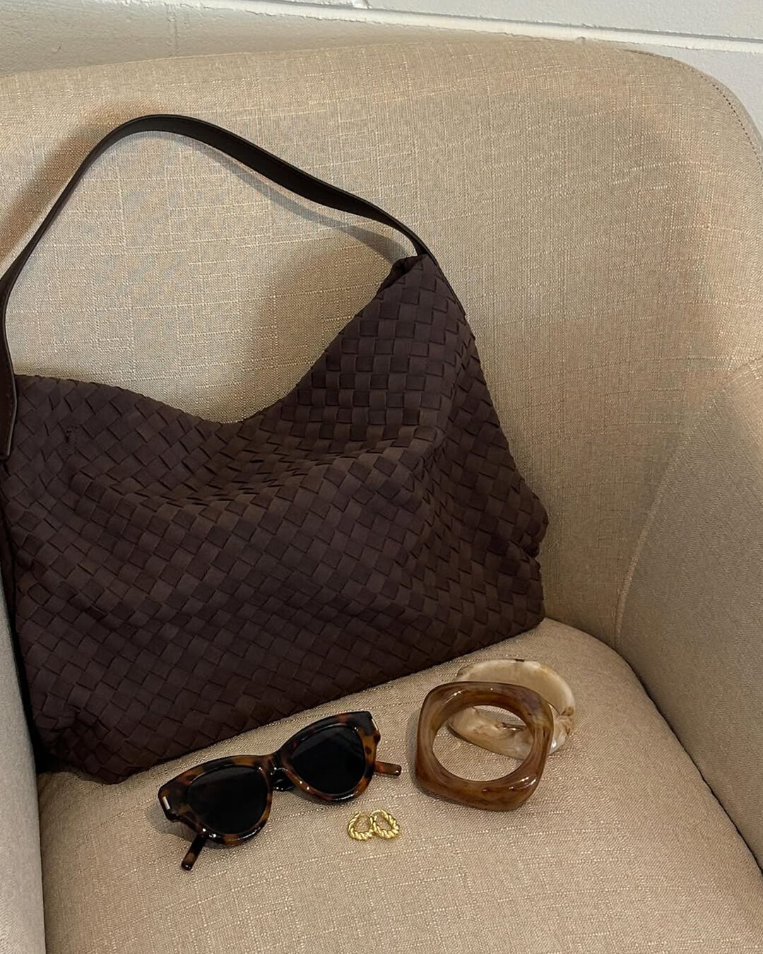 SEAME - Marceline Suede Tote Bag Brown Regular