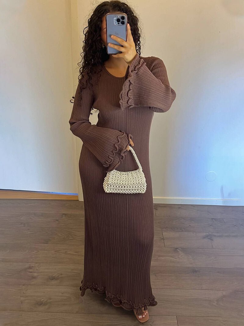 Seame - Marla Maxi Dress Brown S