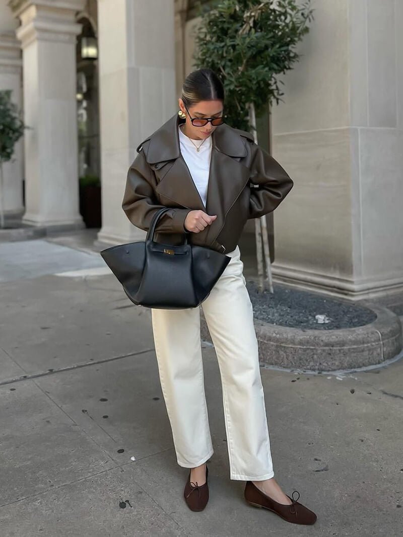 Seame - Melanie Faux Leather Bag Black