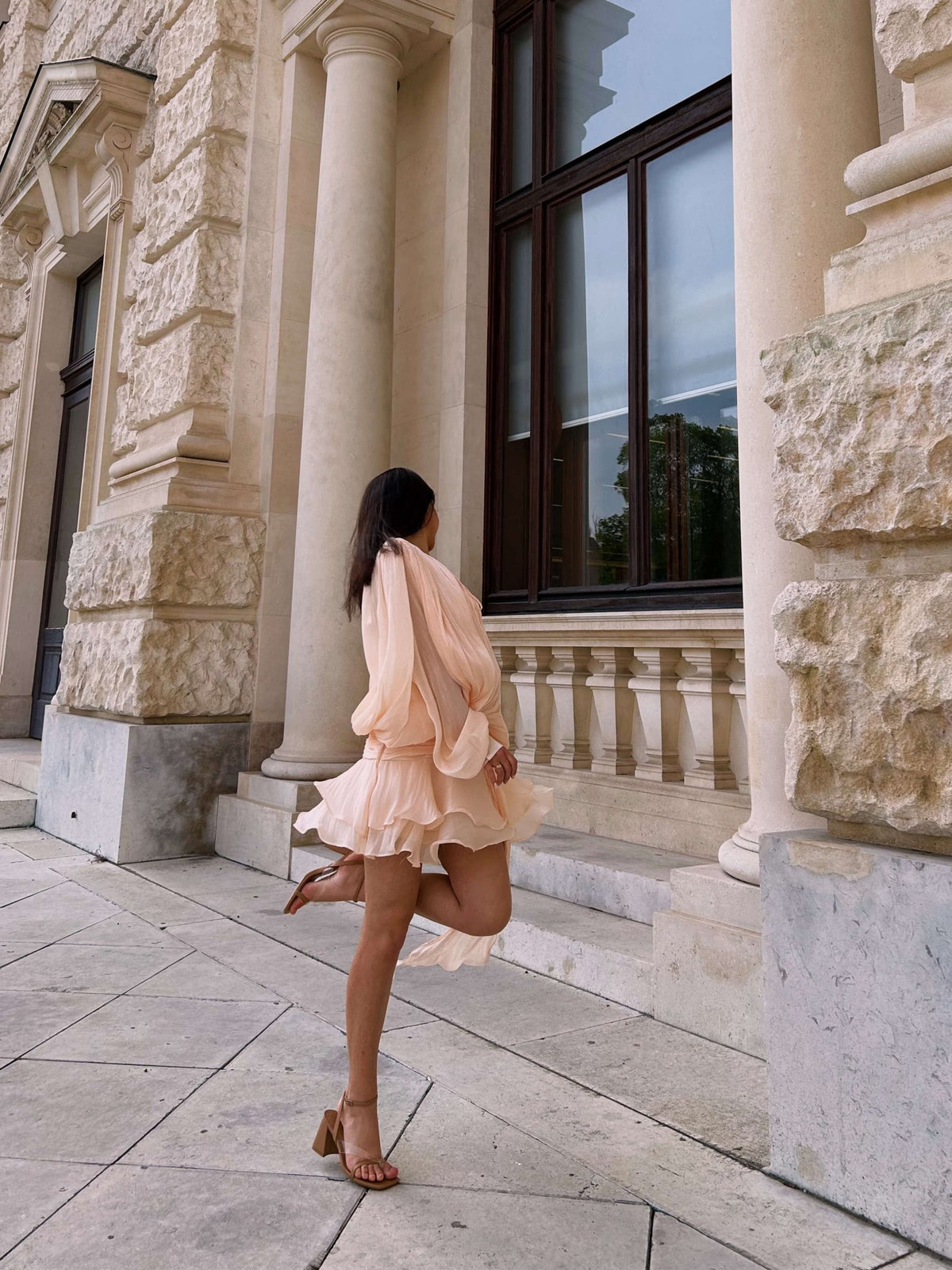 SEAME - Rosella Mini Dress Apricot S