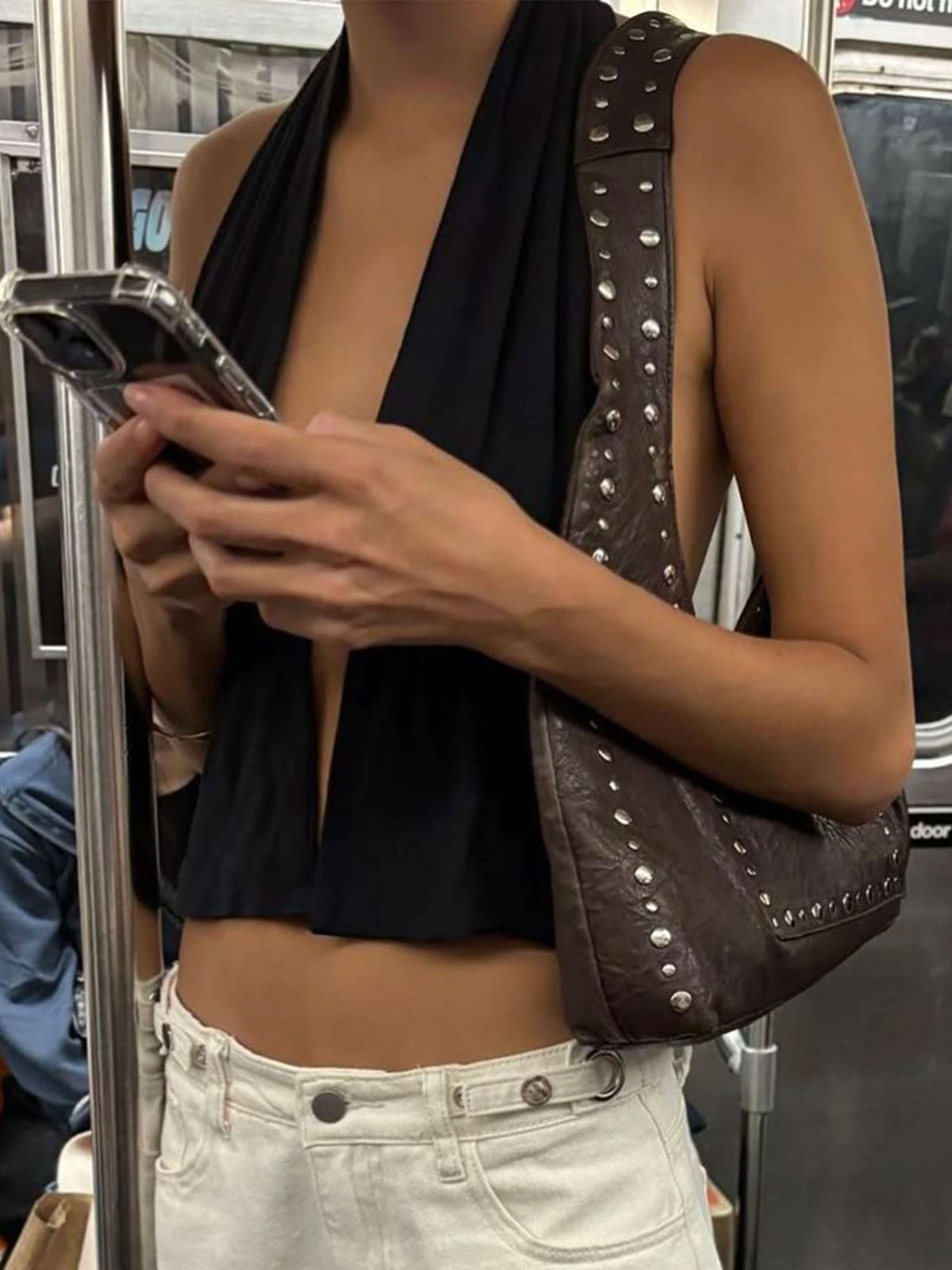 Seame - Stefani Studded Tote Bag Black Regular