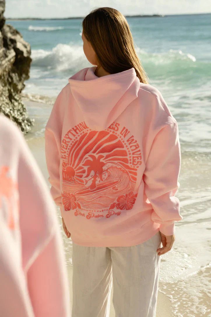 SEAME - Talia Chasing Sunsets Hoodie Light Pink XS