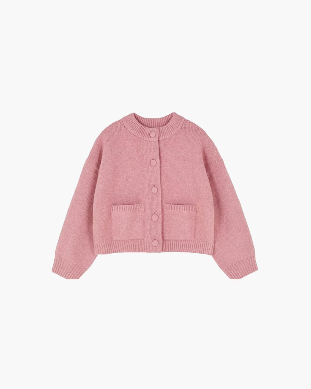 SEAME - Vanessa Thick Knitted Cardigan Pink S