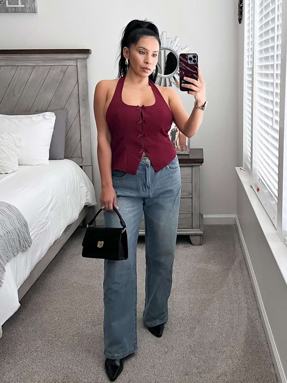 Seame - Violet Bag with handle Black Regular