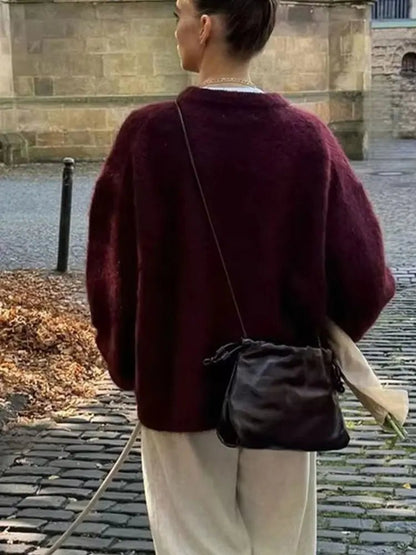 Shiela Burgundy Pullover