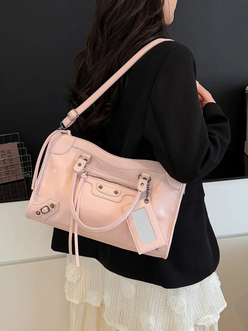 SEAME - Carmela - Stylish Handbag with Spacious Interior & Minimalist Design Black