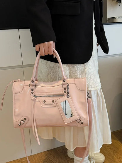 SEAME - Carmela - Stylish Handbag with Spacious Interior & Minimalist Design Pink