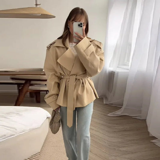 SEAME - Elizabeth Trench Coat Beige S