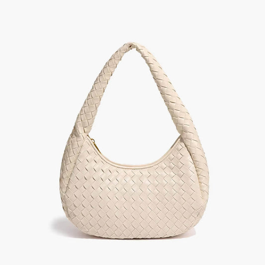 SEAME - Jeanne Woven Hobo Shoulder Bag Creme Regular