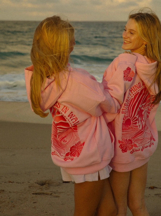 SEAME - Talia Chasing Sunsets Hoodie Light Pink S